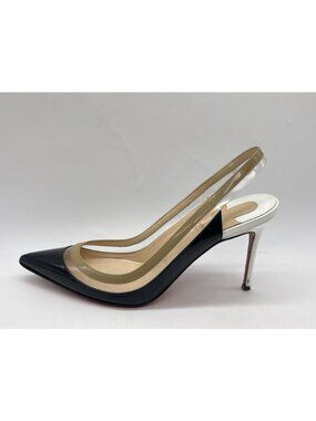 Black and Beige Pointed Slingback Stiletto Heel Women’s Pump